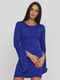 Платье-футляр синее | 5900420 | фото 2