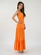 Сукня А-силуету помаранчева | 5900858 | фото 3