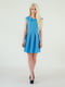 Платье А-силуэта голубое | 5900898 | фото 2