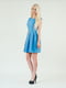 Платье А-силуэта голубое | 5900898 | фото 3