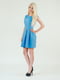Платье А-силуэта голубое | 5900898 | фото 4