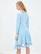 Платье А-силуэта голубое | 5901246 | фото 3