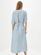 Сукня А-силуету блакитна в принт | 5905285 | фото 3