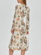 Платье бежевое с цветочным принтом | 5906845 | фото 5