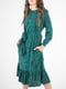 Сукня А-силуету зелена в принт | 5907996