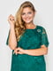 Платье-футляр зеленое с узором | 5909159 | фото 4