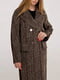 Пальто коричневое в принт | 5880586 | фото 2