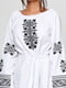 Платье-вышиванка белое с орнаментом | 5914148 | фото 2