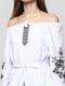 Платье-вышиванка белое с орнаментом | 5914150 | фото 2