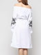 Платье-вышиванка белое с орнаментом | 5914150 | фото 3