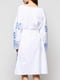 Платье А-силуэта белое с орнаментом | 5914152 | фото 3