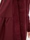 Платье А-силуэта темно-красное вельветовое | 5905017 | фото 4