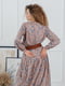 Сукня А-силуету кольору мокко в квітковий принт | 5919933 | фото 4