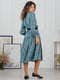 Сукня А-силуету синя в квітковий принт | 5919934 | фото 2