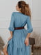 Платье А-силуэта серо-голубое | 5919964 | фото 4