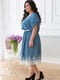 Сукня А-силуету блакитна з декором | 5918966 | фото 3