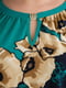 Платье А-силуэта темно-синее с цветочным принтом | 5918976 | фото 5