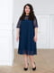 Сукня А-силуету темно-синя | 5919029 | фото 2
