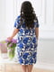Сукня-футляр синя в квітковий принт | 5919089 | фото 3