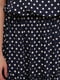 Сукня А-силуету темно-синя в горошок | 5919096 | фото 4