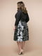 Сукня А-силуету чорна з принтом | 5919134 | фото 3