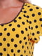 Сукня А-силуету гірчичного кольору в горошок | 5919155 | фото 3