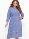 Сукня А-силуету блакитна в квітковий принт | 5919167 | фото 5