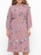 Сукня А-силуету рожева в квітковий принт | 5919168