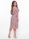 Платье А-силуэта розовое в цветочный принт | 5919168 | фото 2