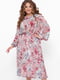 Платье А-силуэта розовое в цветочный принт | 5919185 | фото 4
