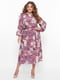 Сукня А-силуету бузкового кольору в квітковий принт | 5919186 | фото 2