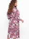 Платье А-силуэта сиреневого цвета в цветочный принт | 5919186 | фото 4