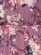Платье А-силуэта сиреневого цвета в цветочный принт | 5919186 | фото 7