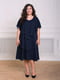 Сукня А-силуету темно-синя | 5919209 | фото 2