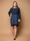 Сукня А-силуету темно-синя | 5919233 | фото 2