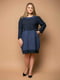 Сукня А-силуету темно-синя | 5919233 | фото 3
