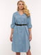 Платье-рубашка серо-голубое | 5919241 | фото 3