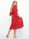 Сукня А-силуету червона в квітковий принт | 5919426 | фото 3
