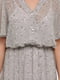 Сукня А-силуету сіра в квітковий принт | 5919428 | фото 2