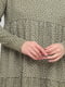 Платье А-силуэта цвета хаки с принтом | 5921973 | фото 4