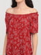 Блуза красная с цветочным принтом | 5922247 | фото 3
