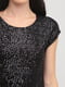 Блуза черная, декорированная пайетками | 5922281 | фото 4