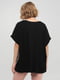 Блуза черная в комбинированный принрт | 5922355 | фото 2
