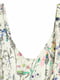 Платье А-силуэта белое с цветочным принтом | 5923378 | фото 2