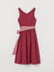 Сукня А-силуету бордово-рожева з принтом | 5923399 | фото 2