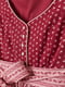 Платье А-силуэта бордово-розовое с принтом | 5923399 | фото 3