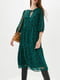 Платье А-силуэта зеленое с принтом | 5877045 | фото 6