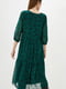 Платье А-силуэта зеленое с принтом | 5877045 | фото 7