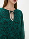 Платье А-силуэта зеленое с принтом | 5877045 | фото 8