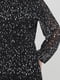 Платье А-силуэта черное с принтом | 5922049 | фото 4